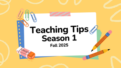 Teaching Tips Season 1 Fall 2025圖片